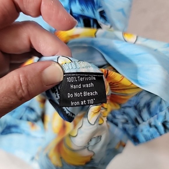 Double Decker Men's Hawaiian Button Front Camp Shirt Island Floral Size XL - Picture 7 of 14